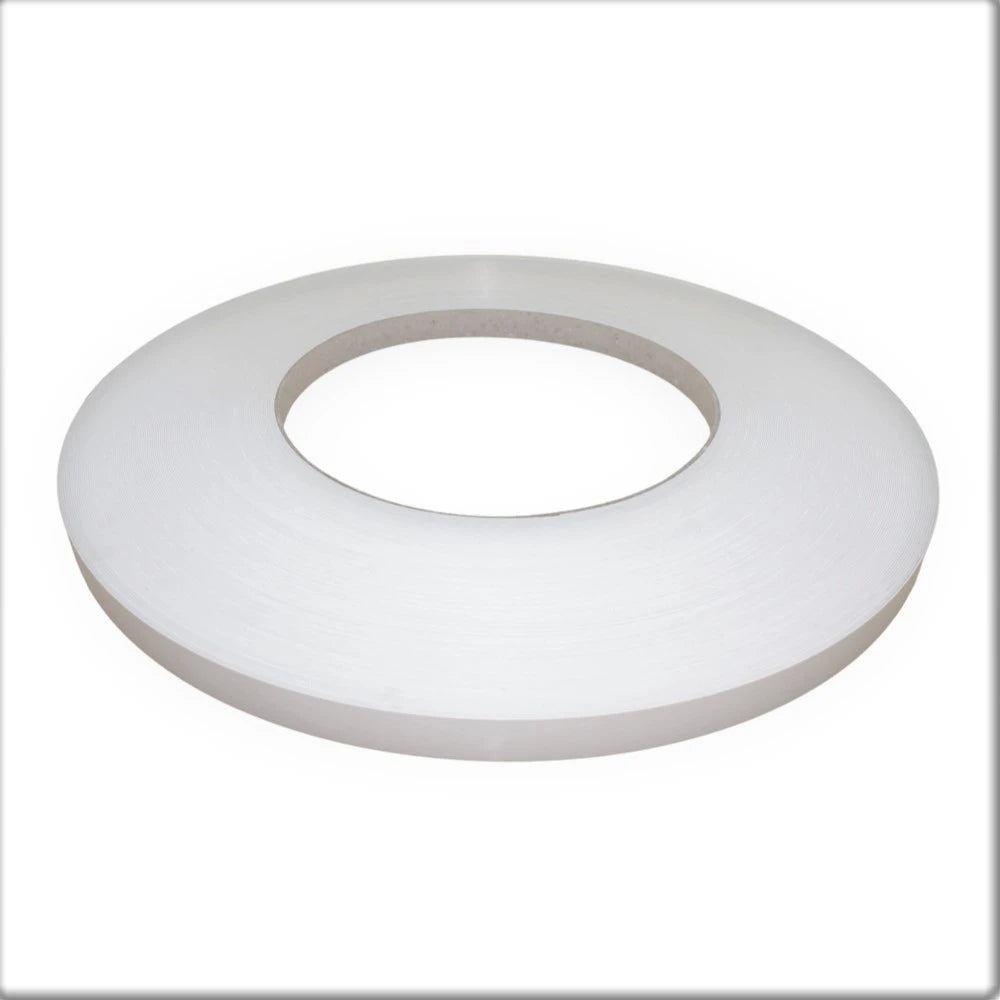 Crema 111 High Gloss PVC Edge Banding roll, color-matched to Bijoux panels, 0.4mm-1mm thickness, 492ft-600ft length, 7/8"-1.5/8" width