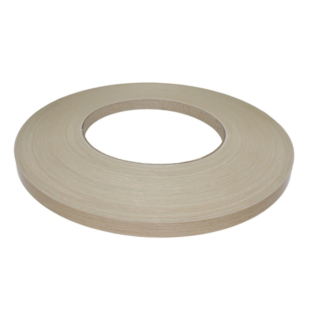 roll of PVC edge band CARVALHO NATURAL/WHITE OAK, designed to match Guararapes laminate, 0.4mm-1mm thick, 492ft-600ft long, 7/8" to 1-5/8" wide
