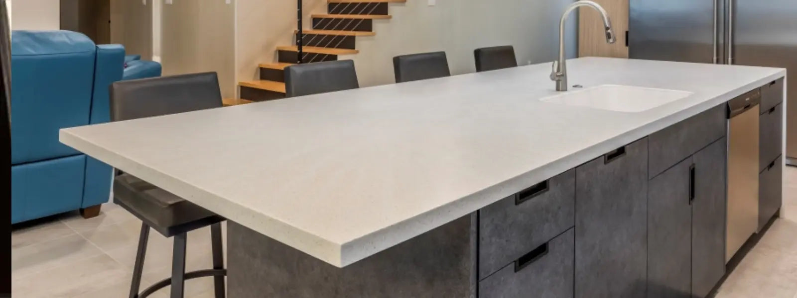 White laminate countertop
