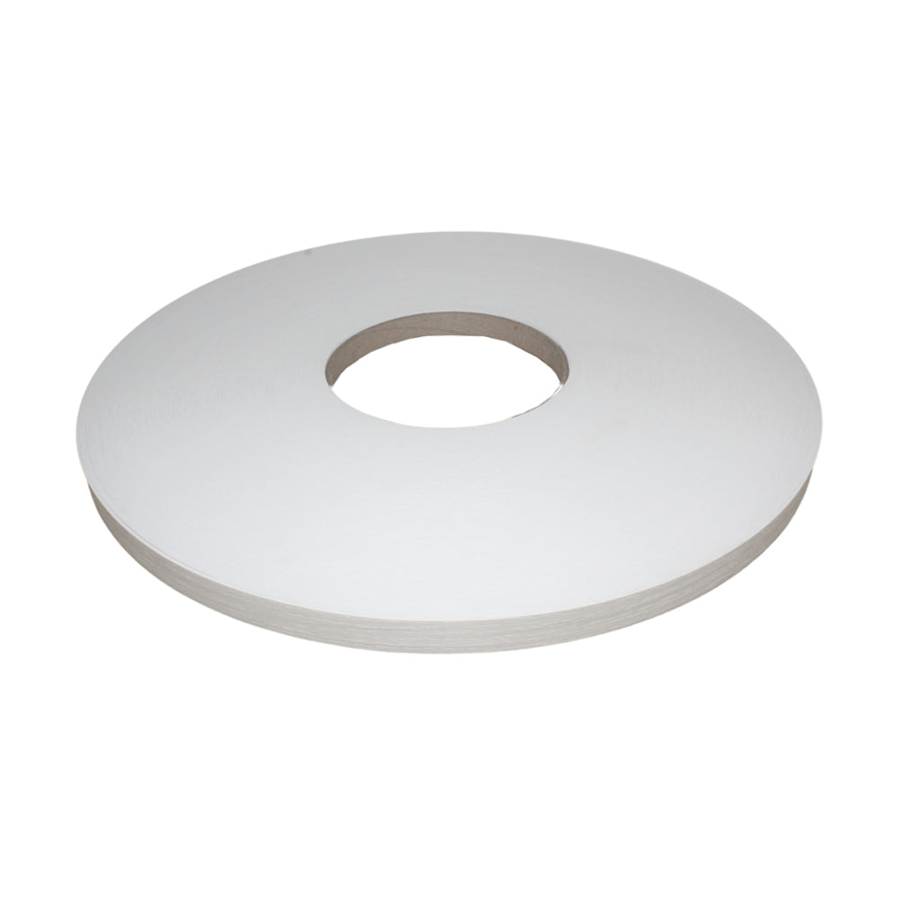 PVC edge band roll, color match Egger H3195 ST19 White Fineline, 0.4mm-1mm thickness, 492ft-600ft length, 7/8"-1 5/8" width
