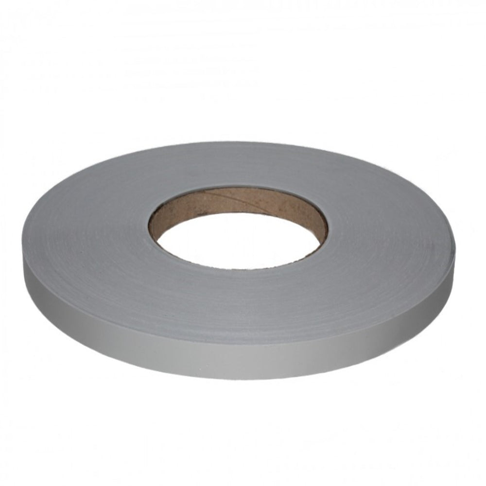 Wilsonart D92-60 Dove Grey PVC edge banding, 0.018 inch thick, available in widths from 5/8 inch to 1&3/4 inch suitable for furniture and cabinetry." Product number: D92-60.